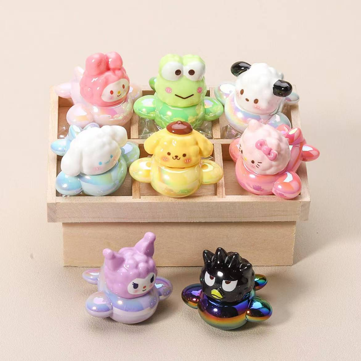 【九宫格+许愿色】电镀三丽鸥树脂萌粒diy摆件