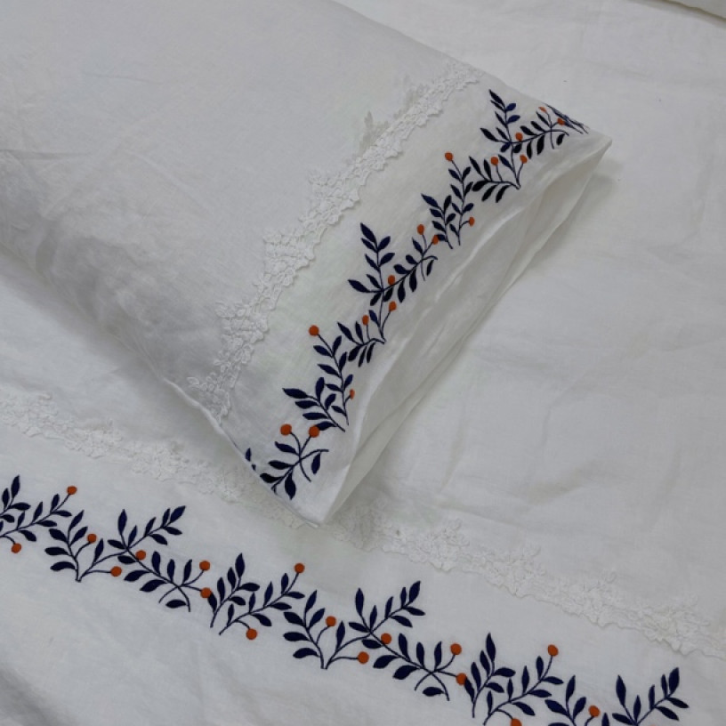 【100%汉麻-无觅】手工刺绣 东门之池可以沤麻；彼美淑姬可以晤歌