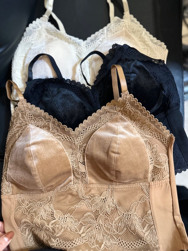 丝绒背心 蕾丝舒适女背心打底