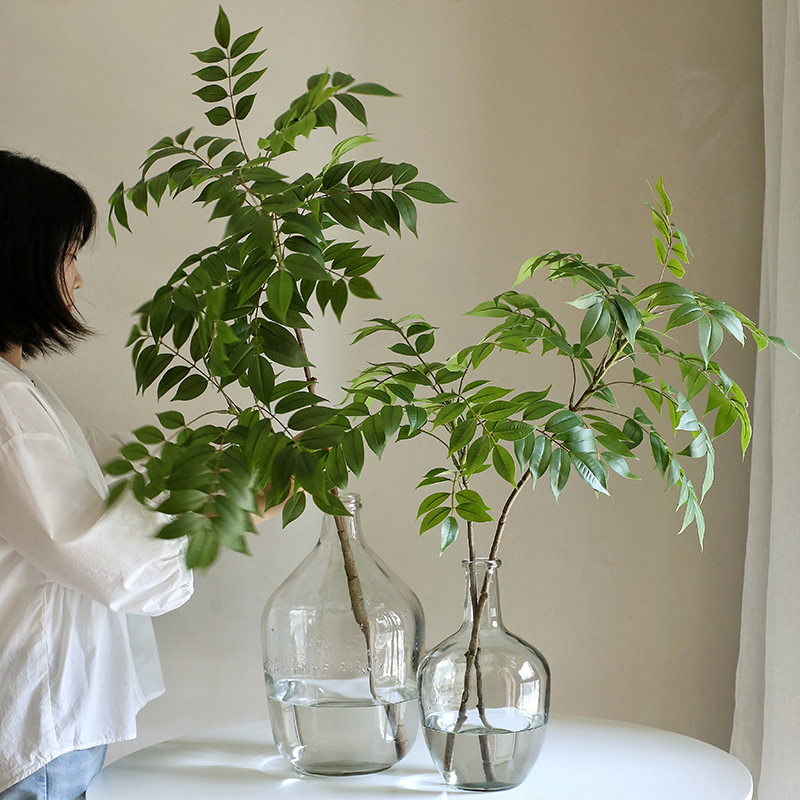 仿真紫藤叶漆木南天竹 假绿植客厅摆件植物北欧民宿装饰室内套装