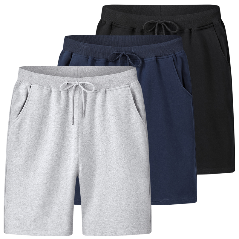 短裤男夏季薄款大码纯色五分裤男宽松外穿运动裤直筒透气休闲中裤