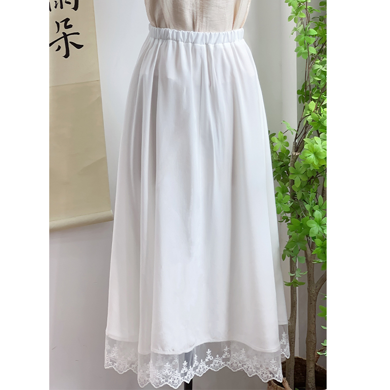 打底-【衬裙】原创汉服打底衬裙防走光裙女蕾丝花边百搭中长款