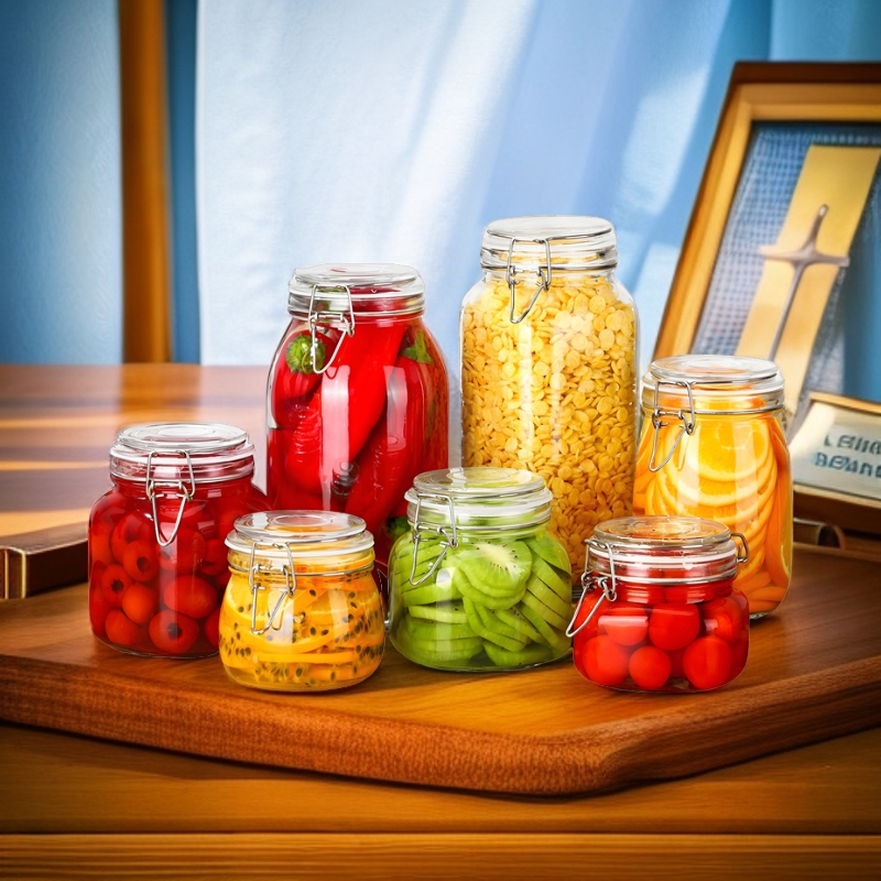 收纳罐卡扣密封罐柠檬糖蒜储物瓶辣椒酱泡菜坛子蜂蜜瓶腊八蒜储物