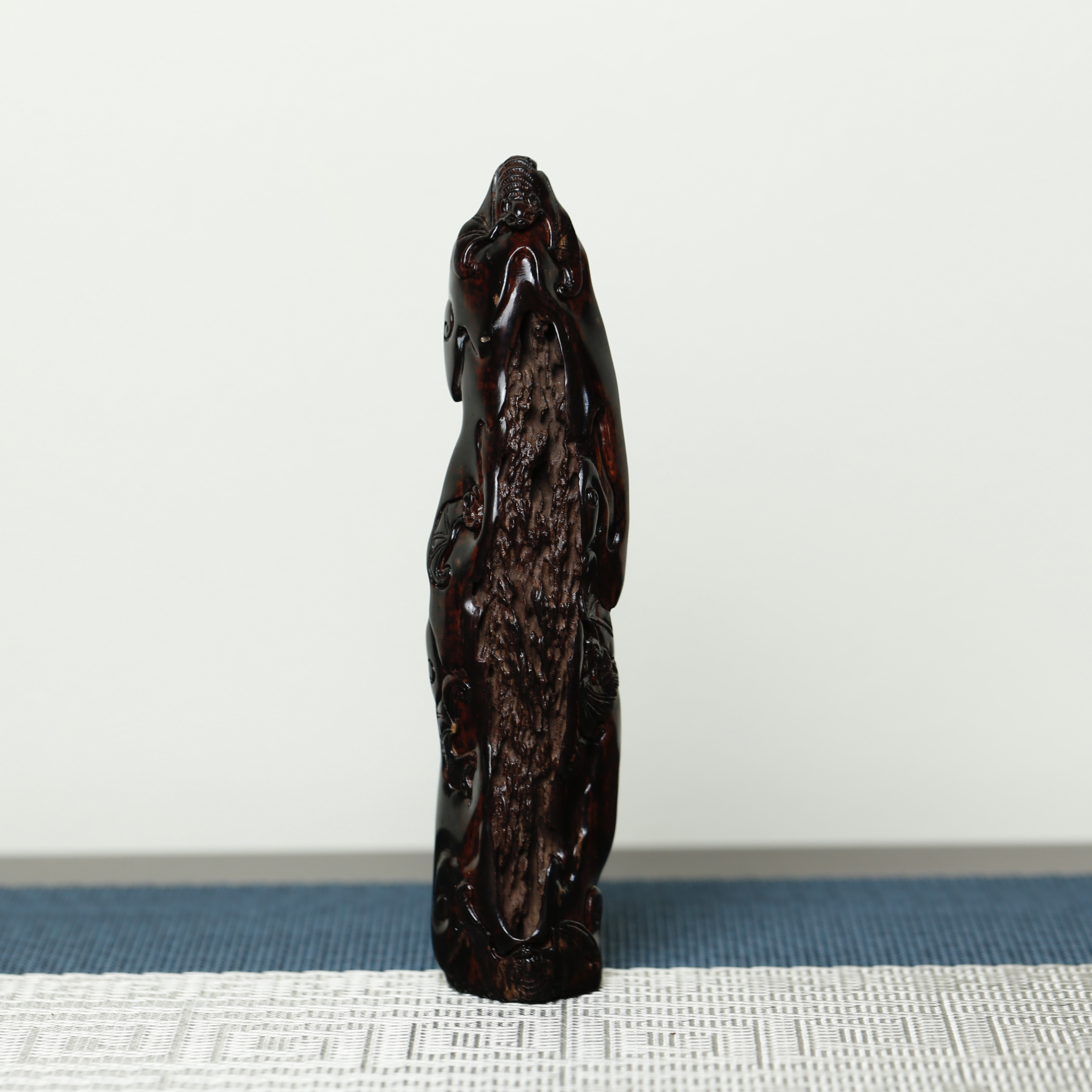 枯木大师精雕「五福临门」红降花梨公红土土埋苦瓜皮树心油糖结玉化