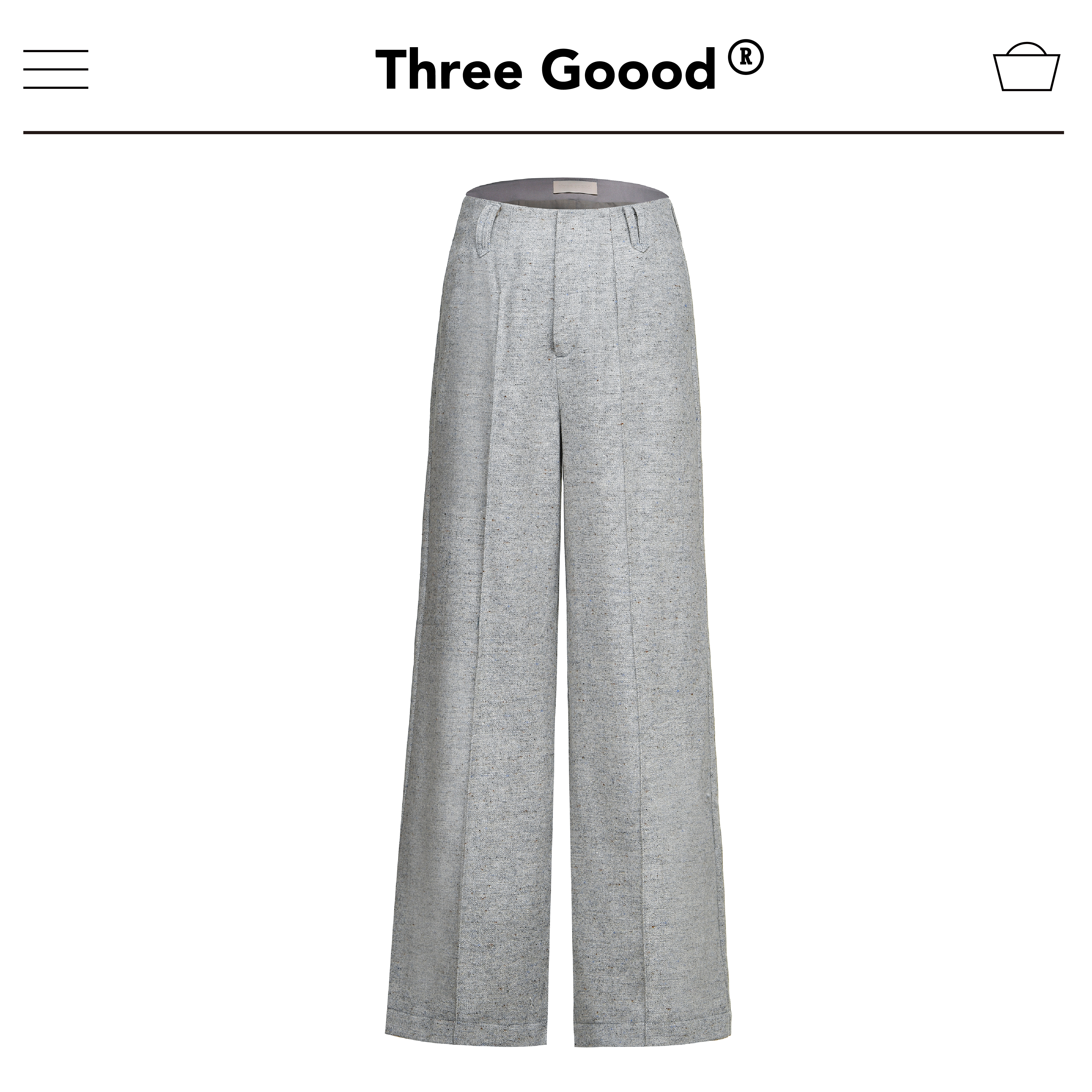 THREE GOOOD/三吉【放价了】破价福利百搭风彩点毛呢裤SK230805