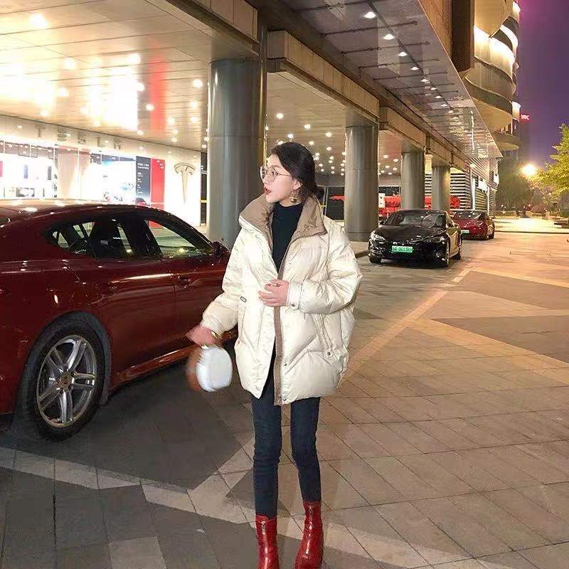 波司澄波司澄羽绒服女年冬季新款韩版宽松爆款时尚撞色白鸭绒