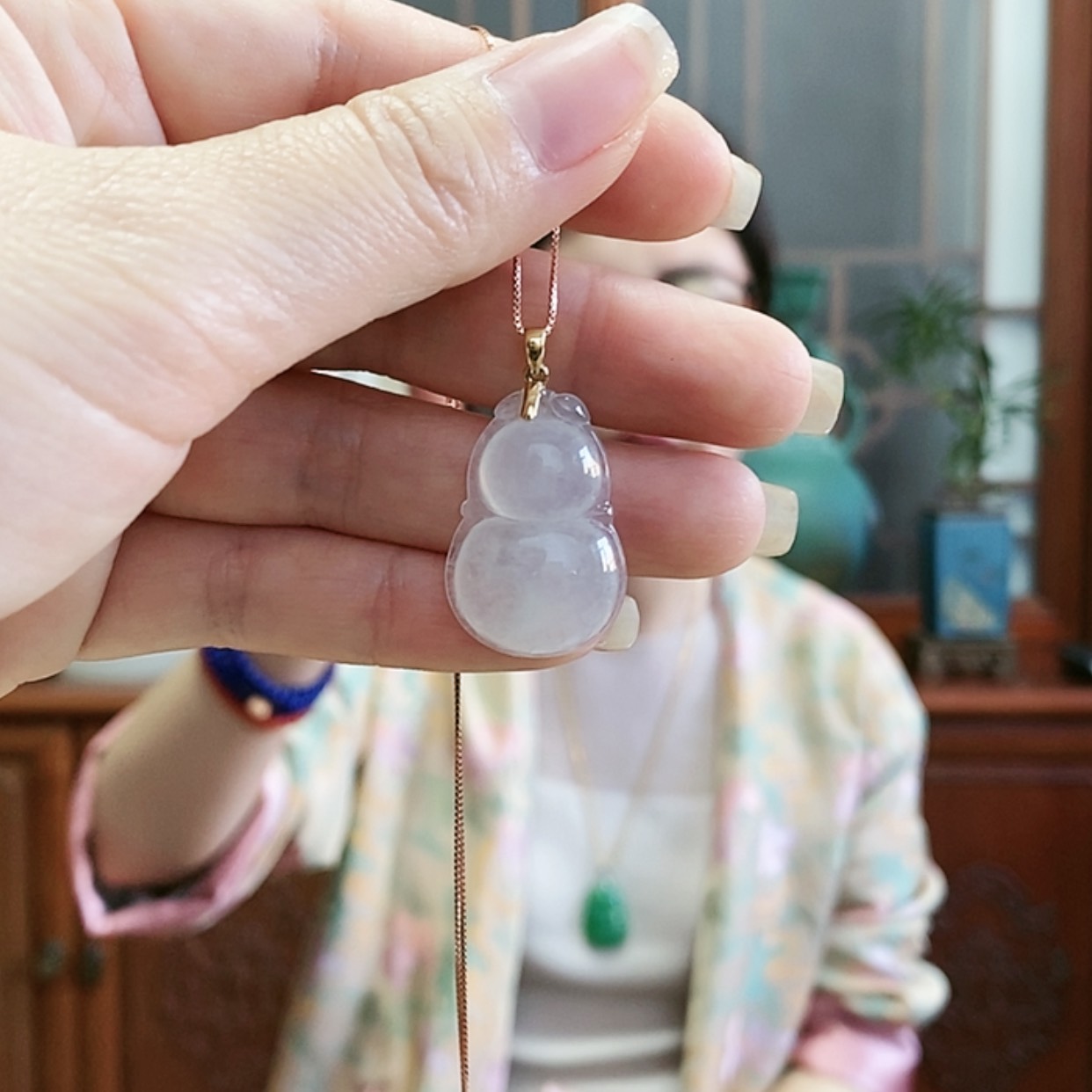 【闪购商品】翡翠颈饰18K金镶嵌