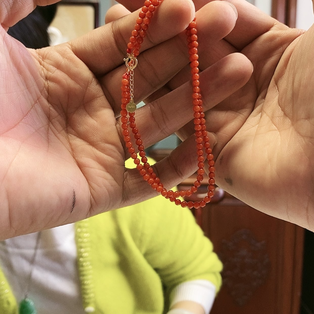 【闪购商品】南红玛瑙手链18K金镶嵌