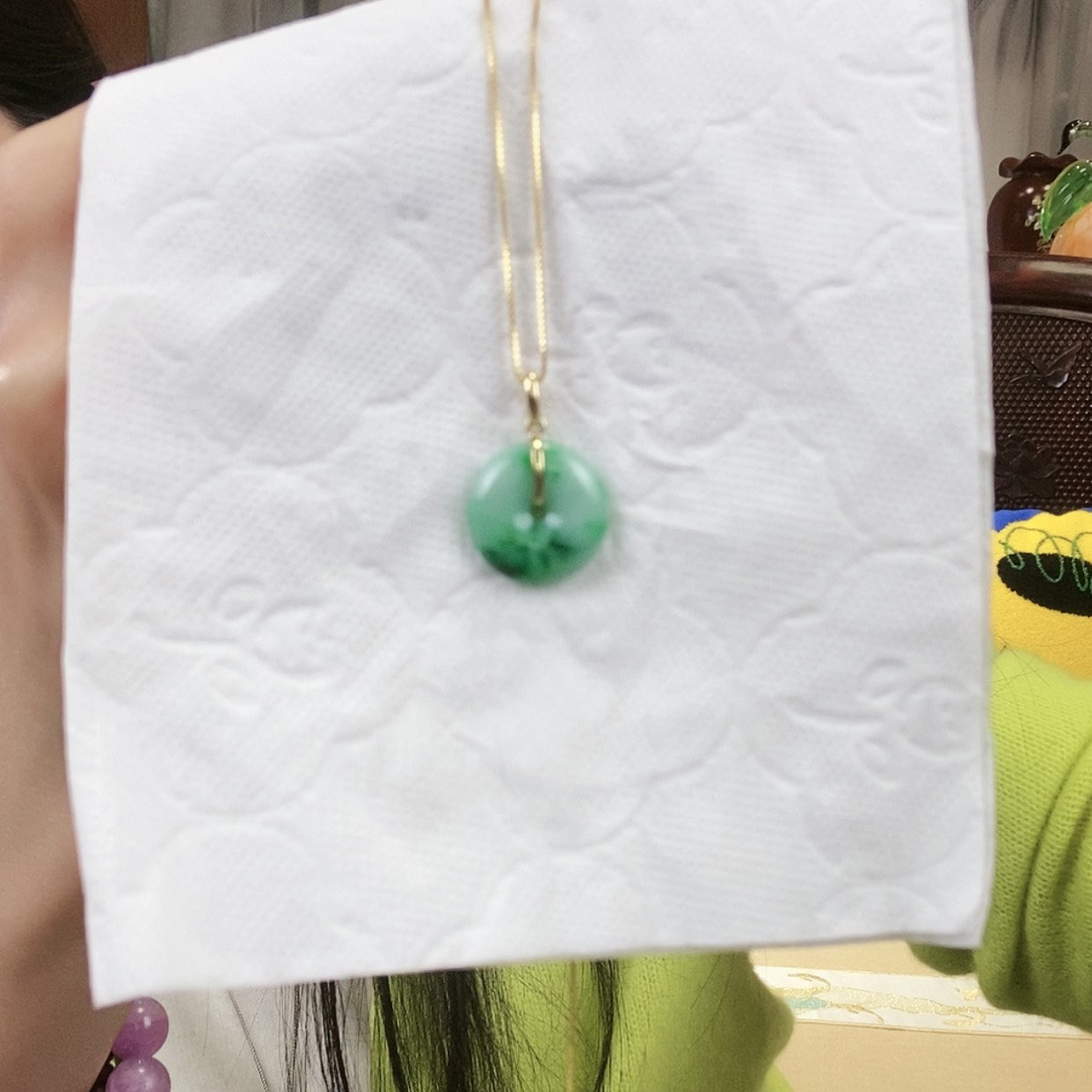 【闪购商品】翡翠颈饰18K金镶嵌