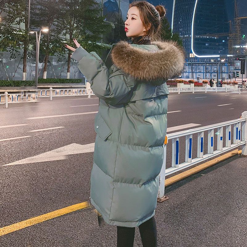 雅鹿冬季外套2022新款宽松棉衣女中长款加厚学生羽绒羽绒服韩版过