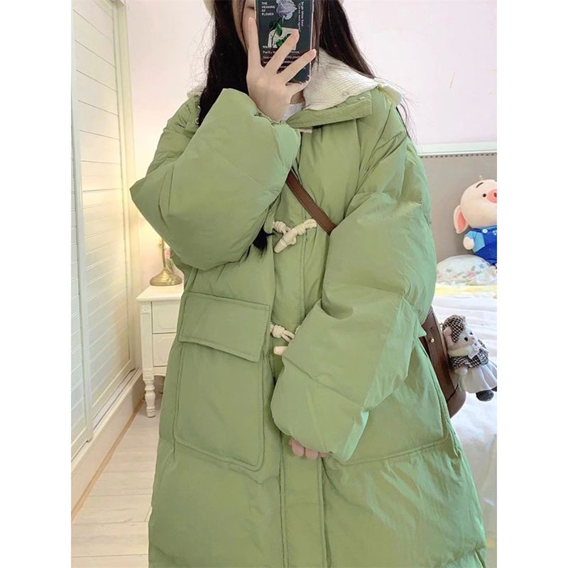 雅鹿特大码300斤胖中长款加厚保暖羽绒服外套女冬装新款宽松百搭