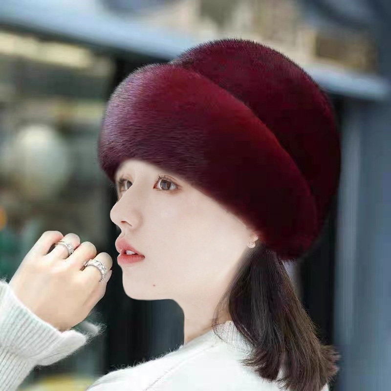 【小扬哥甄选】貂皮妈妈帽子女冬季整貂加厚护耳保暖皮草帽水貂毛