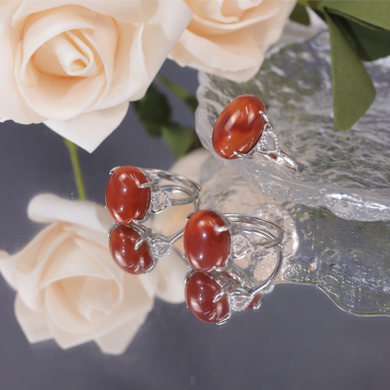 【东方十八岁】南红火焰红轻奢戒指多样性发其一【望月纱】戒圈