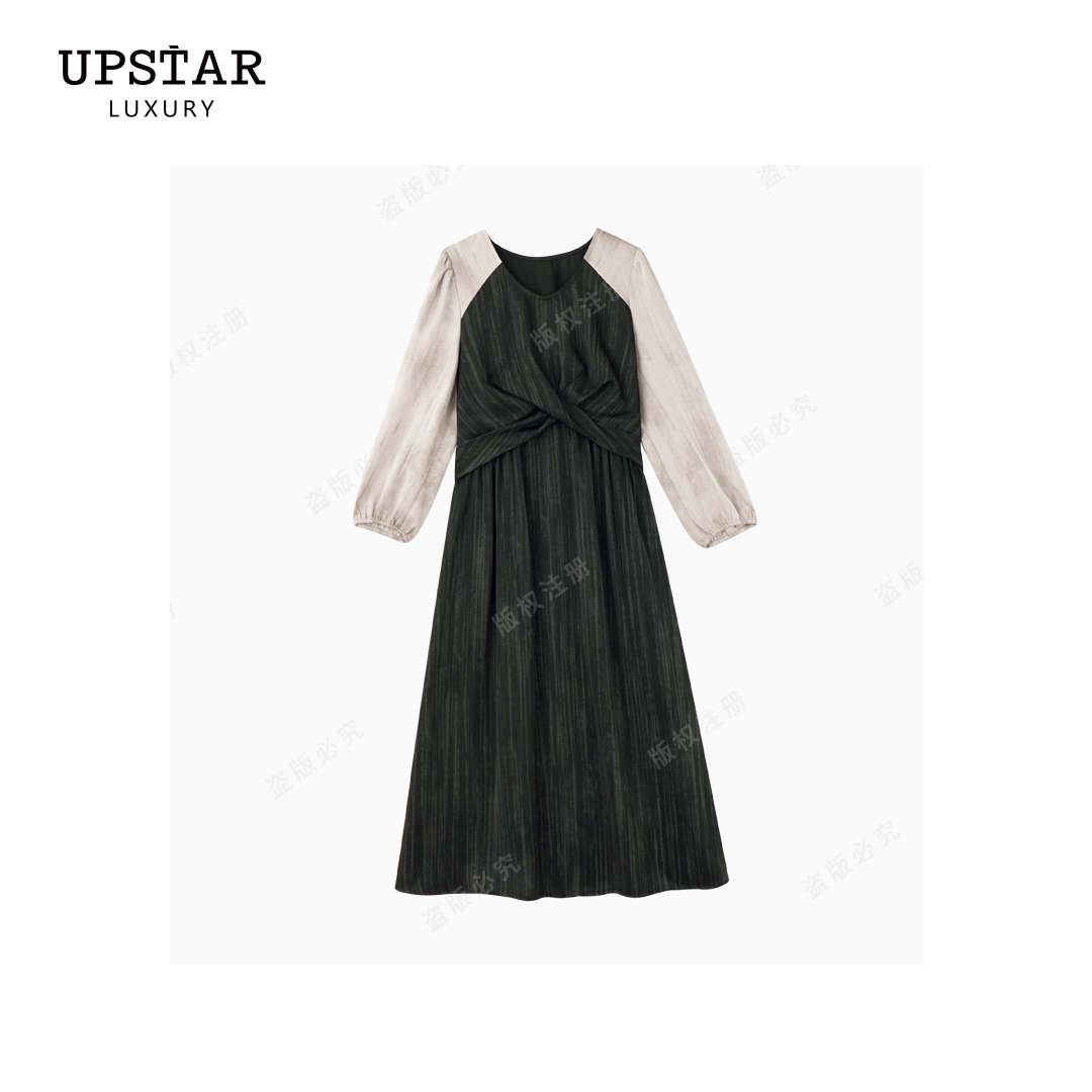 Linda姐高端线【返潮复古】早秋法式高档显瘦连衣裙AF4LJS0483