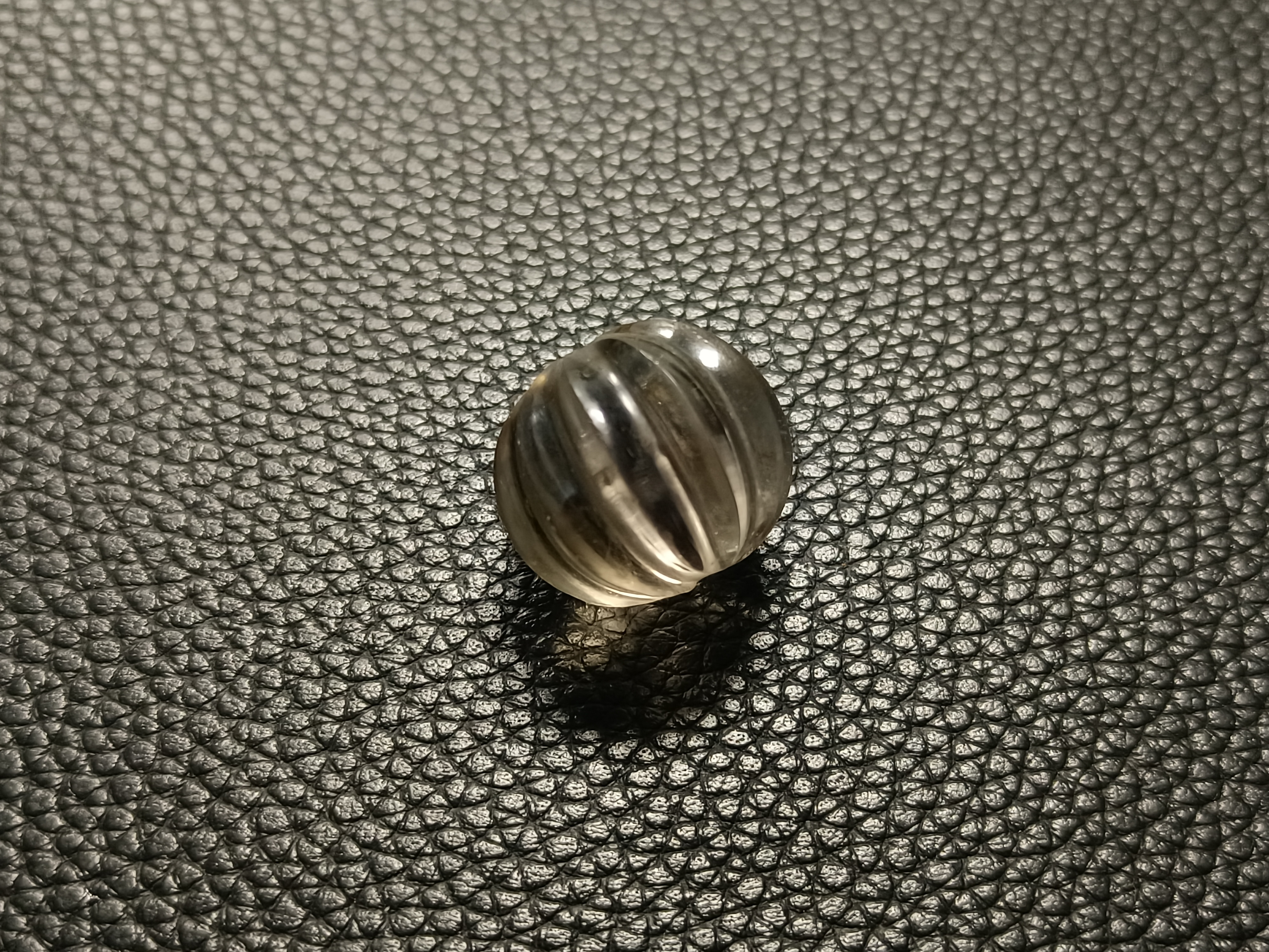 水晶瓜棱珠单珠卡24直径锁骨链手串珠子