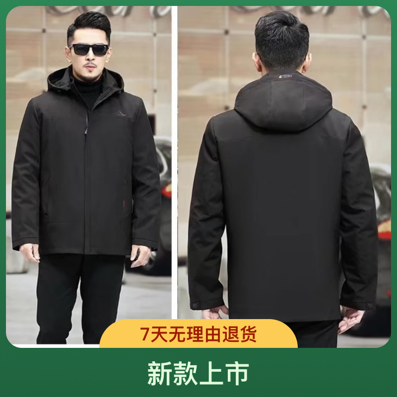 2026新款男士商务休闲活帽可脱卸内胆派克服（毛袖护毛衬）
