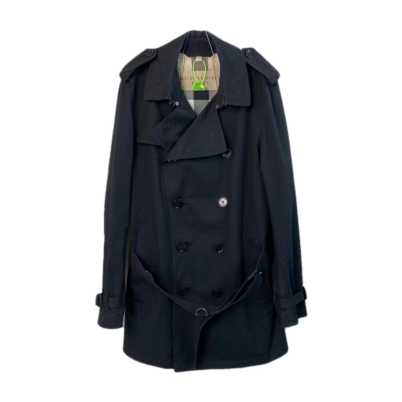95新 BURBERRY/博柏利 一零二四四 黑色风衣 s码  95新 