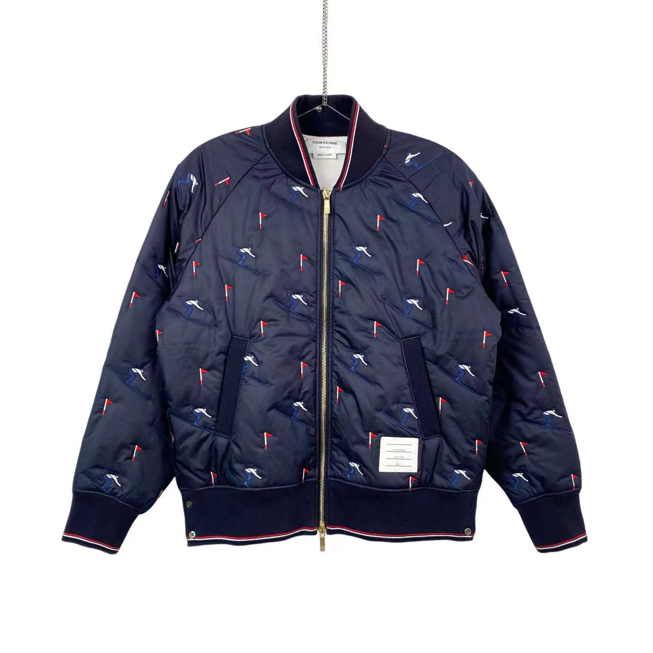 全新未使用 THOMBROWNE aa零二五四  滑雪者印花外套 1码