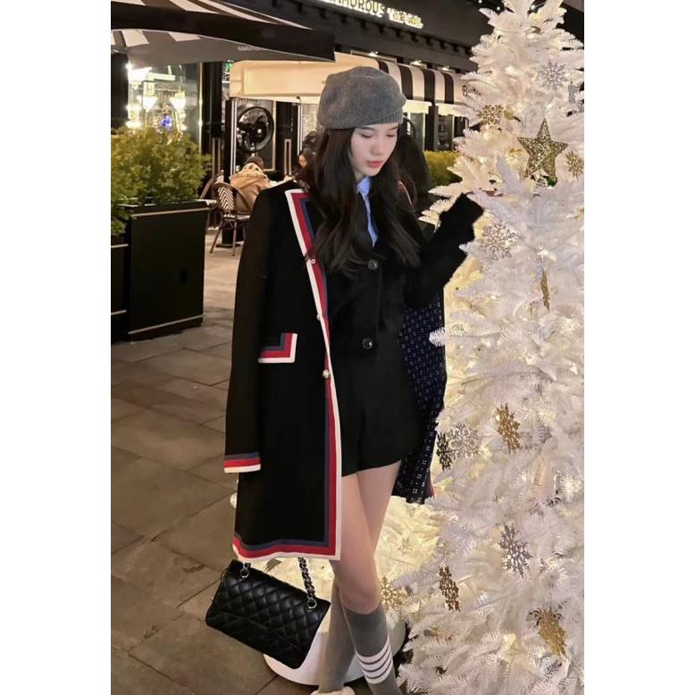 95新 GUCCI/古驰  16140 珍珠扣大衣 36码  95新 