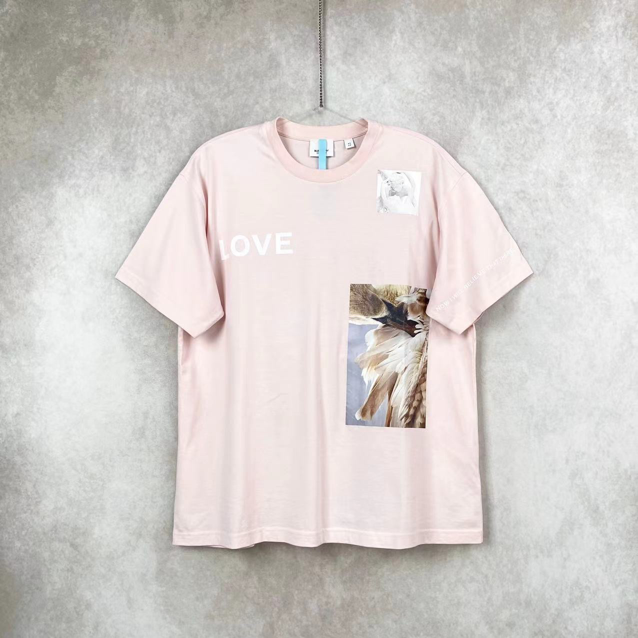 95新 BURBERRY/博柏利  粉色小鹿短袖 xs码  95新