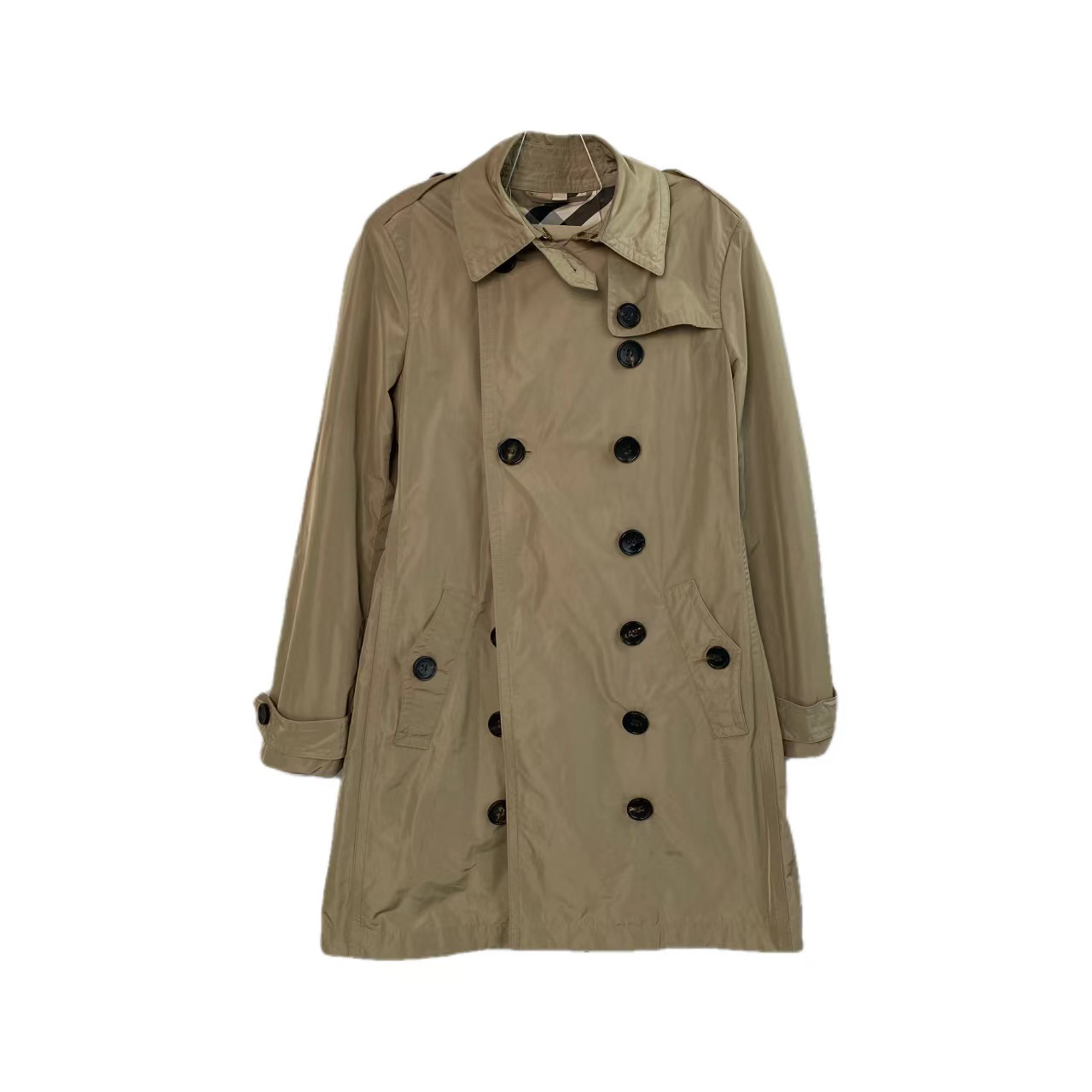 95新 BURBERRY/博柏利  10144 卡其双排扣风衣 34码  95新 