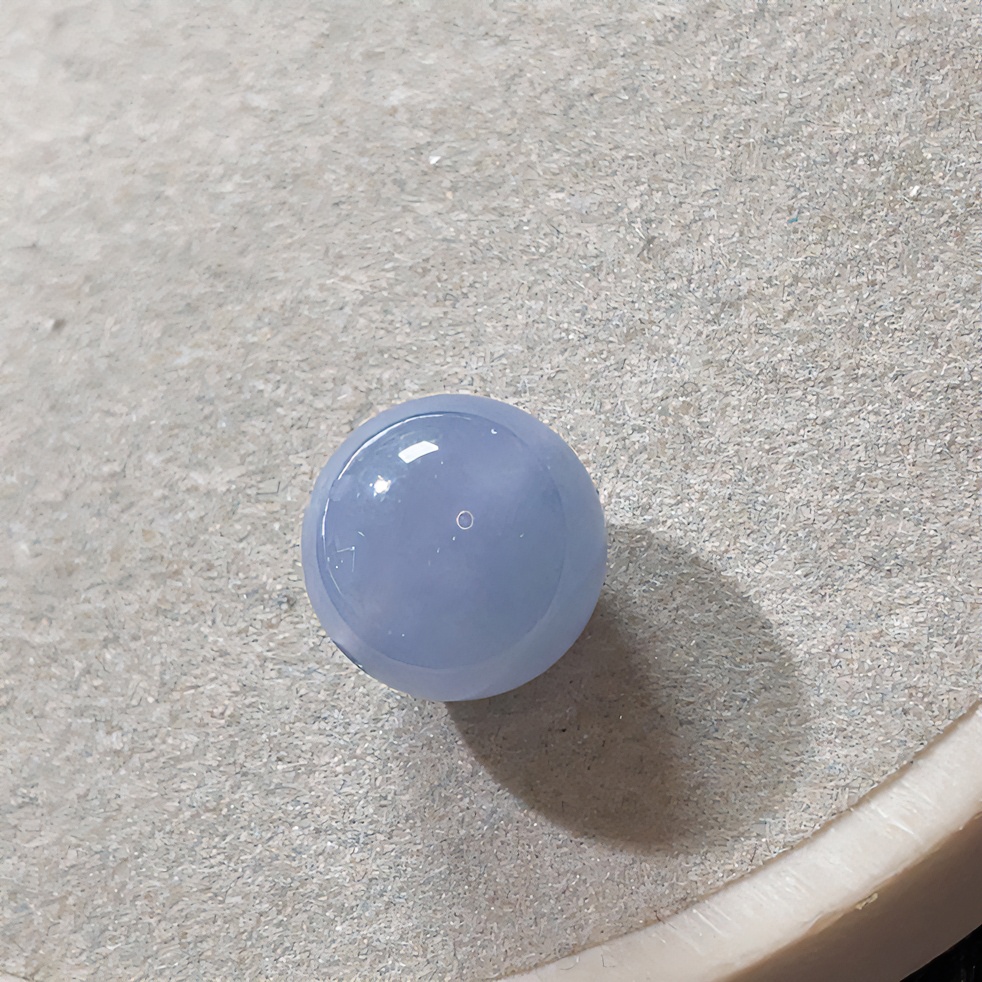 晟辰珠宝缅甸天然翡翠a货 兰紫圆珠色辣