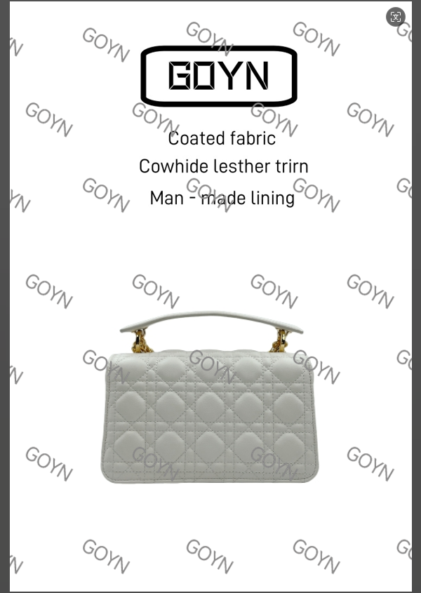 GOYN手工真皮女包珍珠链条大号3白色10545