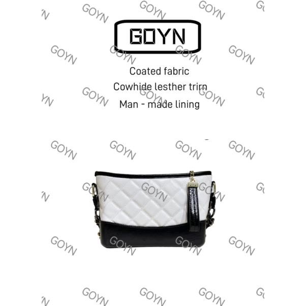 GOYN手工真皮女包流浪包白色0086