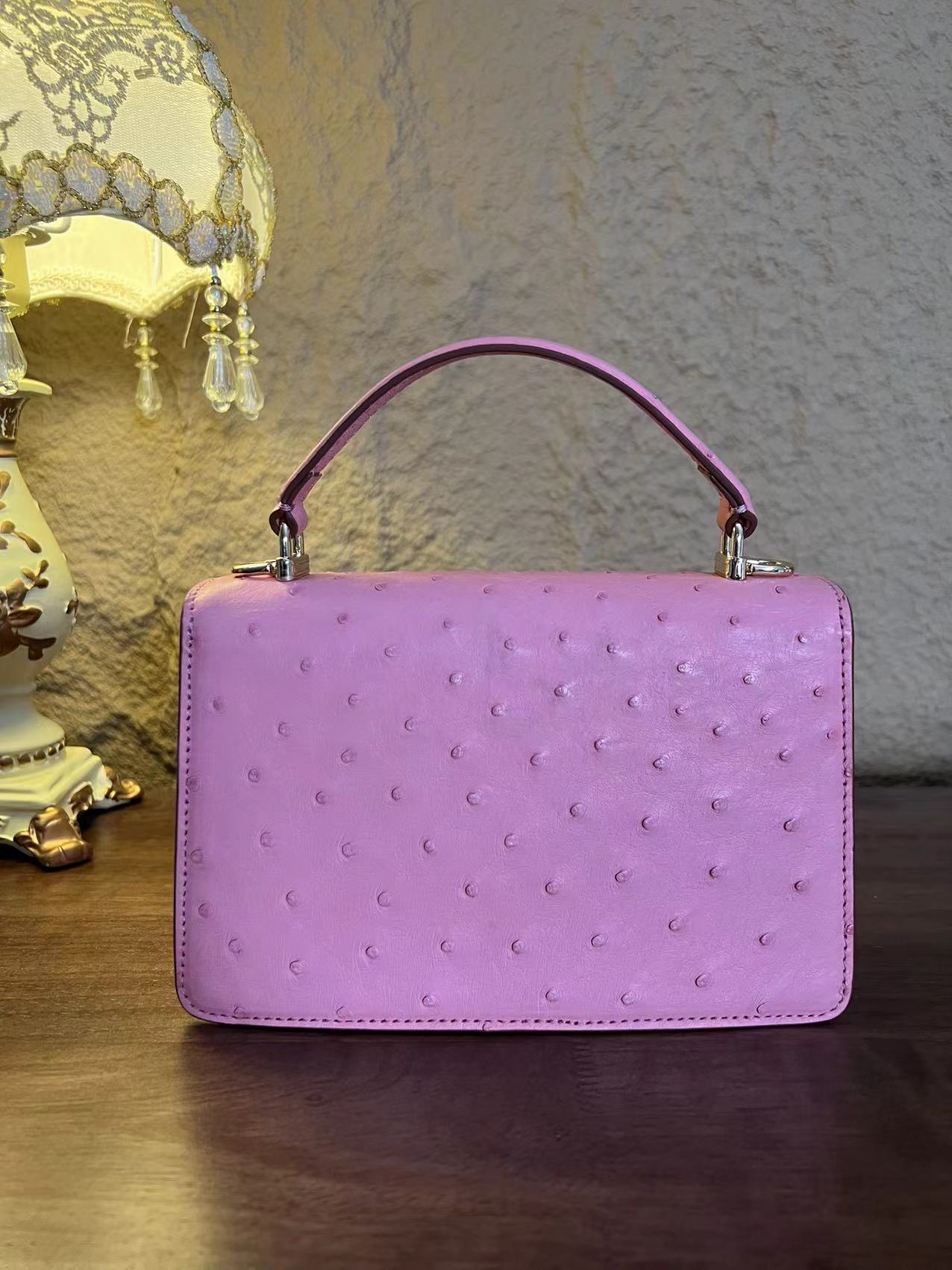 GOYNGOYN手工真皮女包舌 宝宝 包 鸵鸟  3465 T 粉色