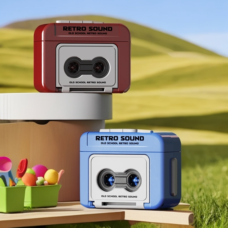 复古录音机迷你可录音趣味音乐盒摆件包包挂件钥匙扣小巧便携音箱