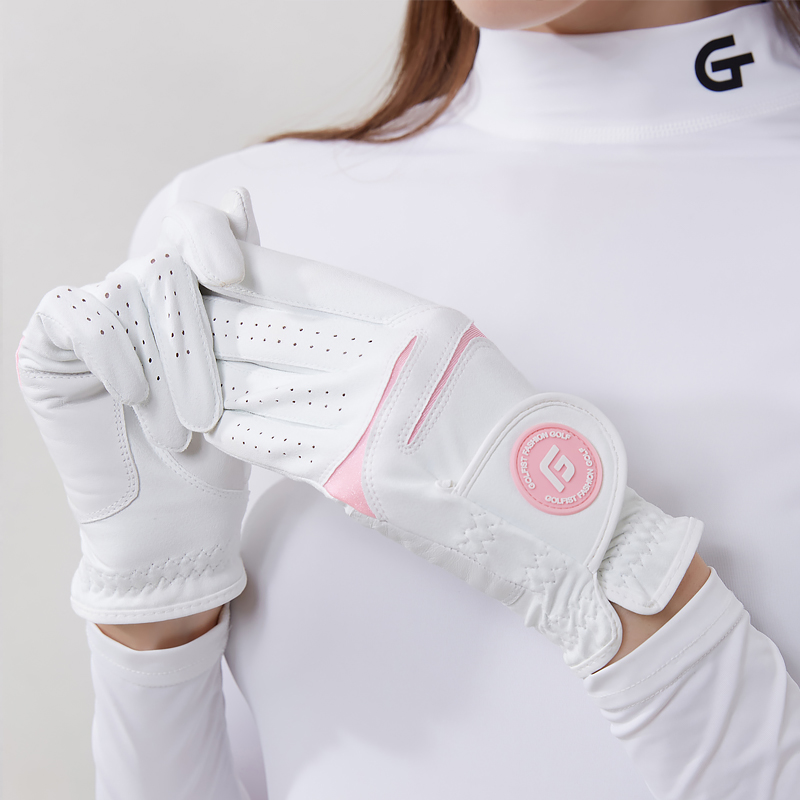 高尔夫球女士手套双手超纤透气防滑运动手套一双装耐磨GOLF左右手