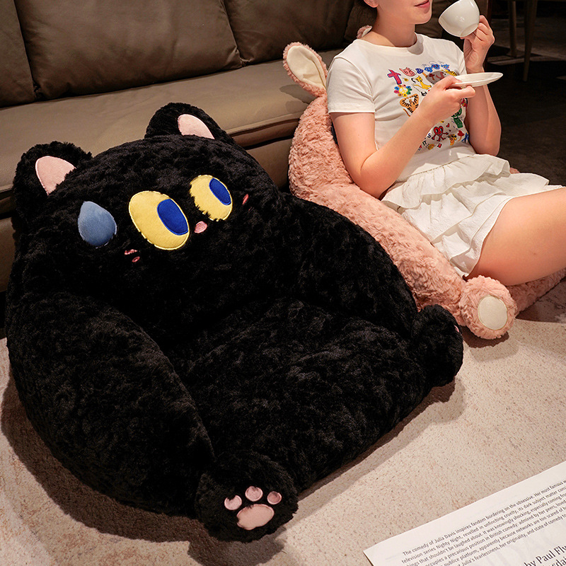 新品卡通流汗大眼仔小沙发坐垫 PP棉办公室椅子懒人沙发加厚垫子