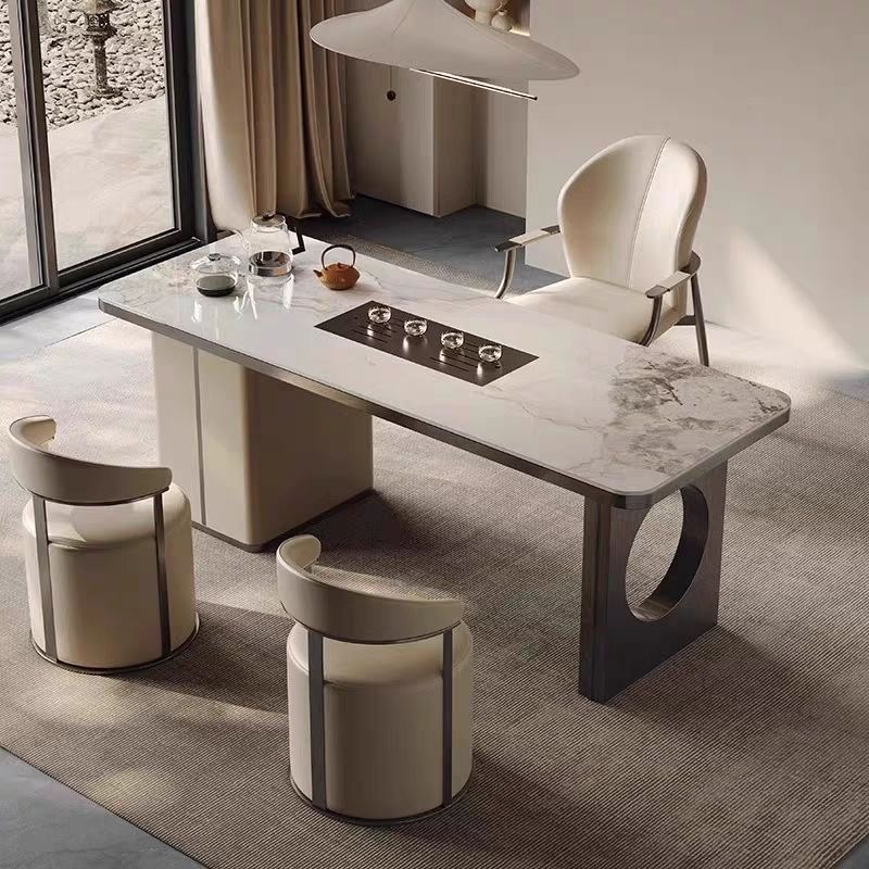 现代简约家用阳台茶桌椅组合轻奢极简客厅书房办公室一体式泡茶桌