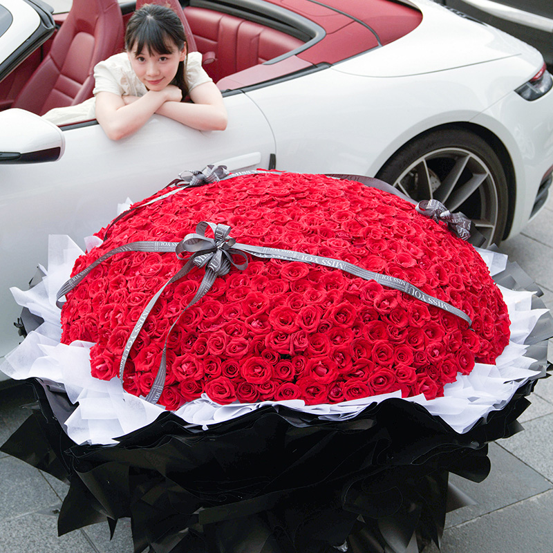 999朵玫瑰花超大花束鲜花订购速递同城配送求婚表白老婆1附近花店