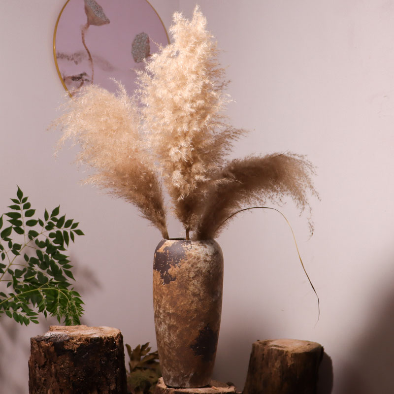 陶瓷插花现代简约水养摆件客厅复古色干花器中式鲜花餐桌花瓶