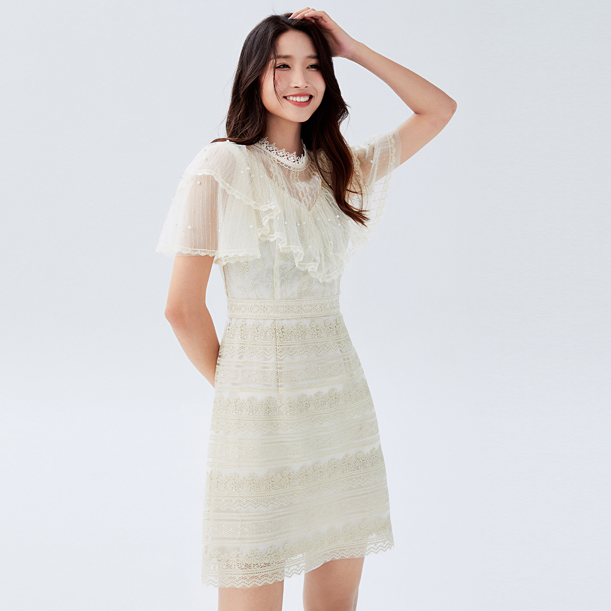 【品牌福利】EVA OUXIU/伊华欧秀金奢连衣裙 32WAQ3330