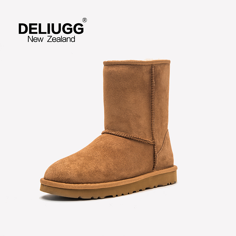 DELIUGG2023秋冬季女士经典款高帮雪地靴5825一鞋两穿202309X