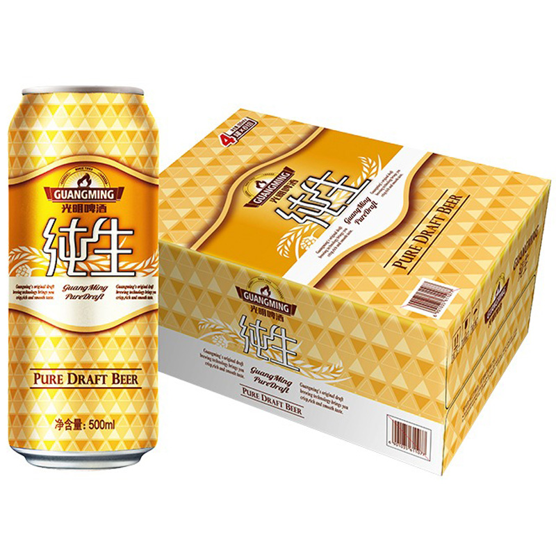 光明啤酒纯生啤酒整箱500ml*24罐啤酒批发