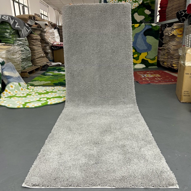 加厚灰色床边毯飘窗垫可水洗