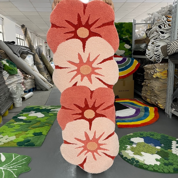 樱花日系is风床边毯浴缸地垫家用卧室地垫