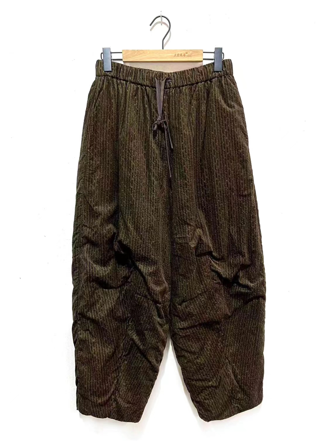 左岸迷香黑咖色棉裤