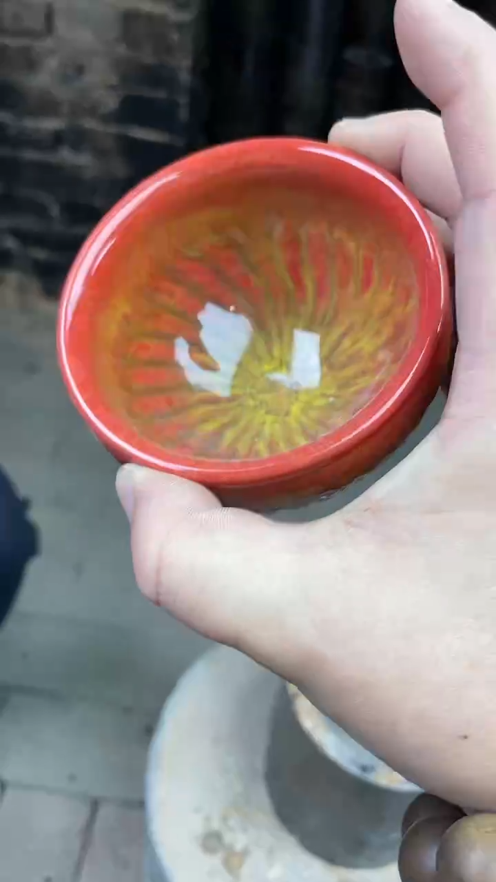 【闪购商品】瓷茶盏将军红金丝