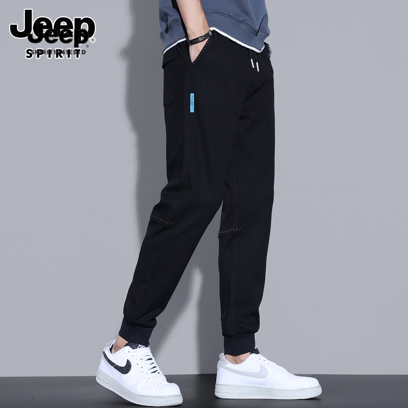 JEEP吉普休闲裤男士春秋季新款弹力束脚卫裤潮牌宽松运动