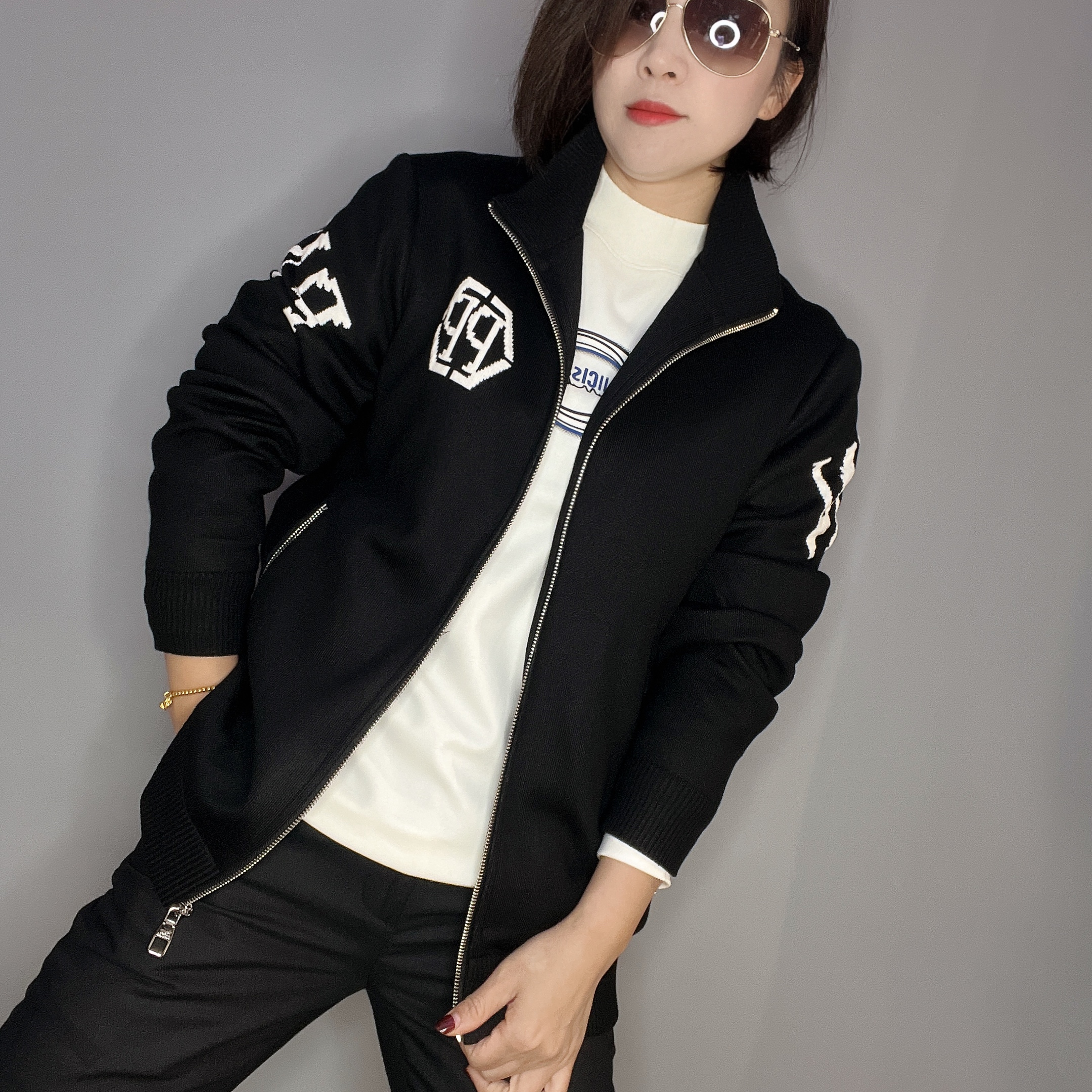 秋冬新品高端轻奢时尚潮流个性男士高品质毛衣开衫外套