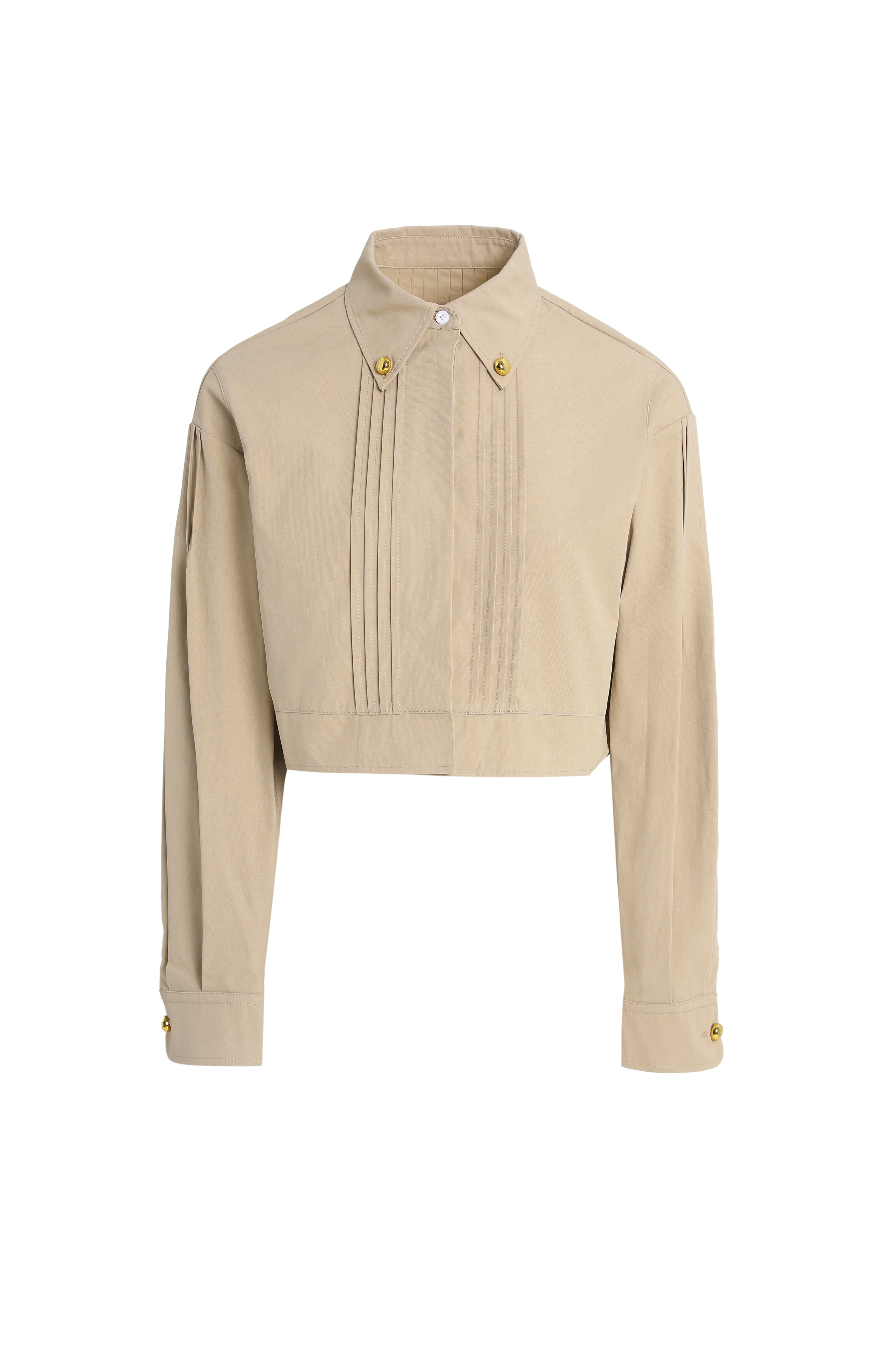 压折门禁设计宽松翻领修身长袖休闲工装短外套M2408-WT02（0018）