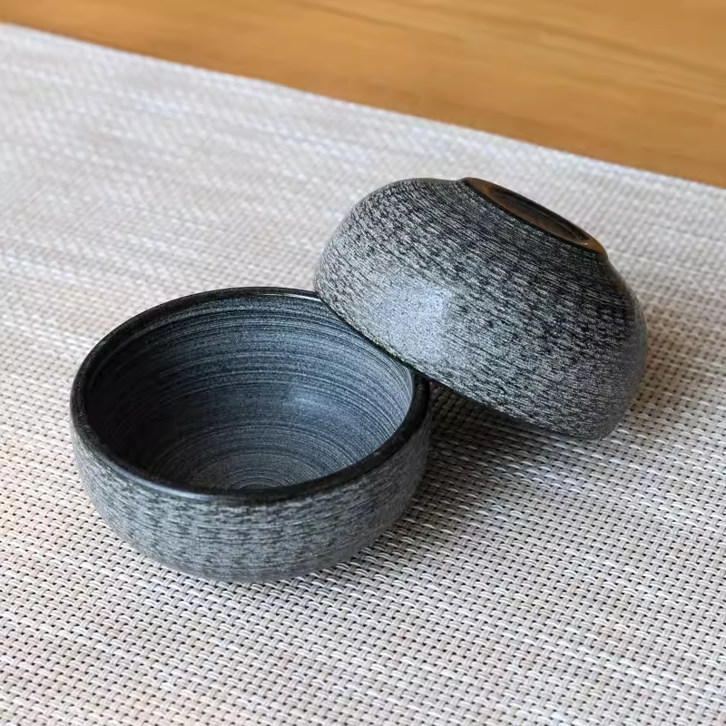 匡界主人杯天然乌金石茶杯手工石头茶具茶杯主人杯品茗杯功夫茶具