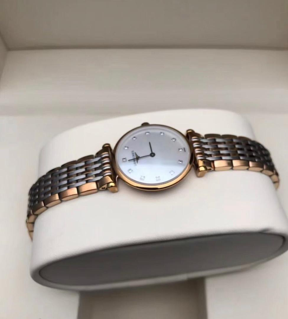 99新 Longines/浪琴 嘉岚玫瑰金/L4.209.1.97.7/24mm/女款