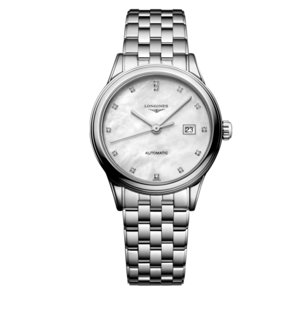 99新 Longines/浪琴 浪琴军旗贝母钻/L4.374.4.87.6/30mm/简约