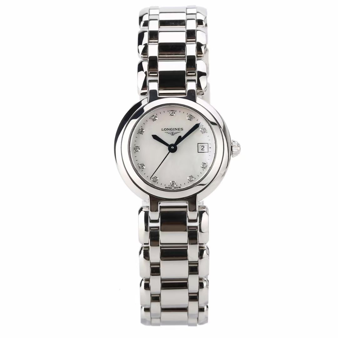 99新 Longines/浪琴 星月贝母钻石英/L8.110.4.87.6/26.5mm/女款