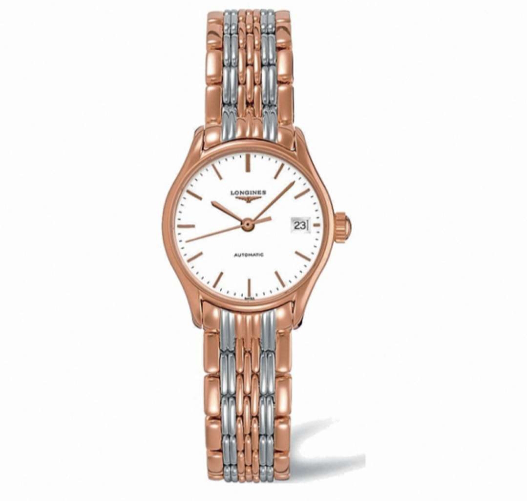 99新 Longines/浪琴 律雅玫瑰金/L4.360.1.12.7/25mm/女款